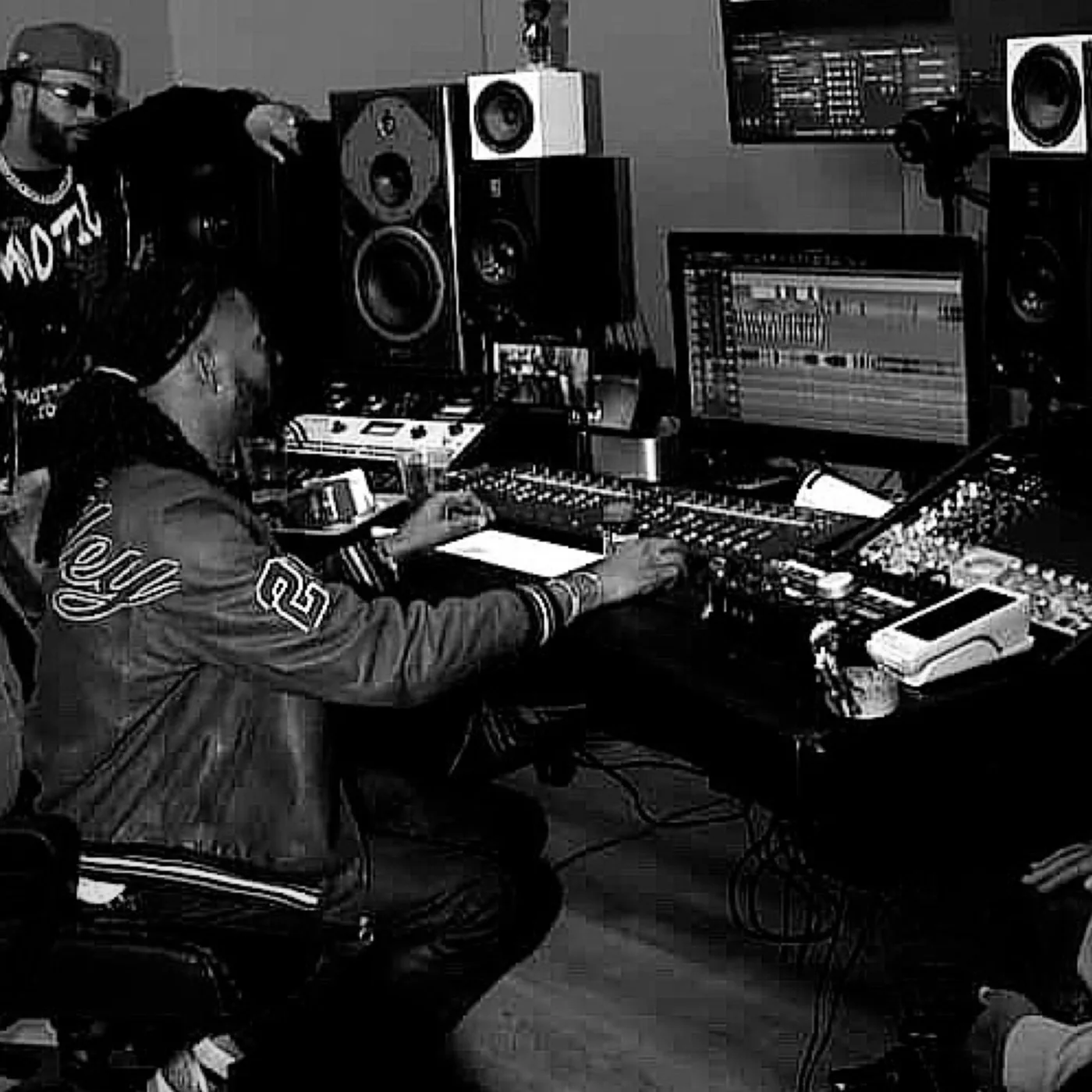 A session in progress at the Traphouse Studios control desk
